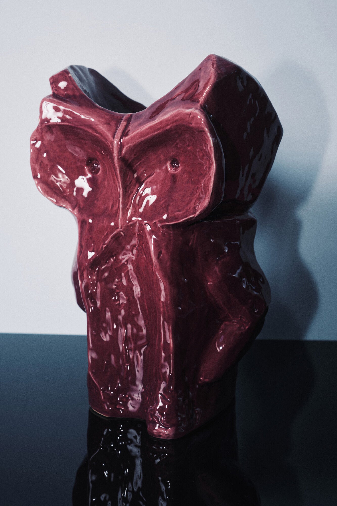 x Marni ugle vase, L - Aubergine after midnight